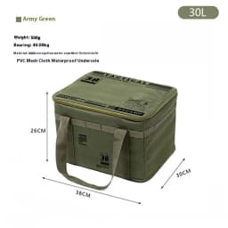 30L/42L/56L Autumn Camping Bag Insulated Waterproof Tactical Foldable Outdoor Picnic Tableware Storage Box Large Capacity Field