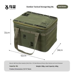 30L/42L/56L Autumn Camping Bag Insulated Waterproof Tactical Foldable Outdoor Picnic Tableware Storage Box Large Capacity Field
