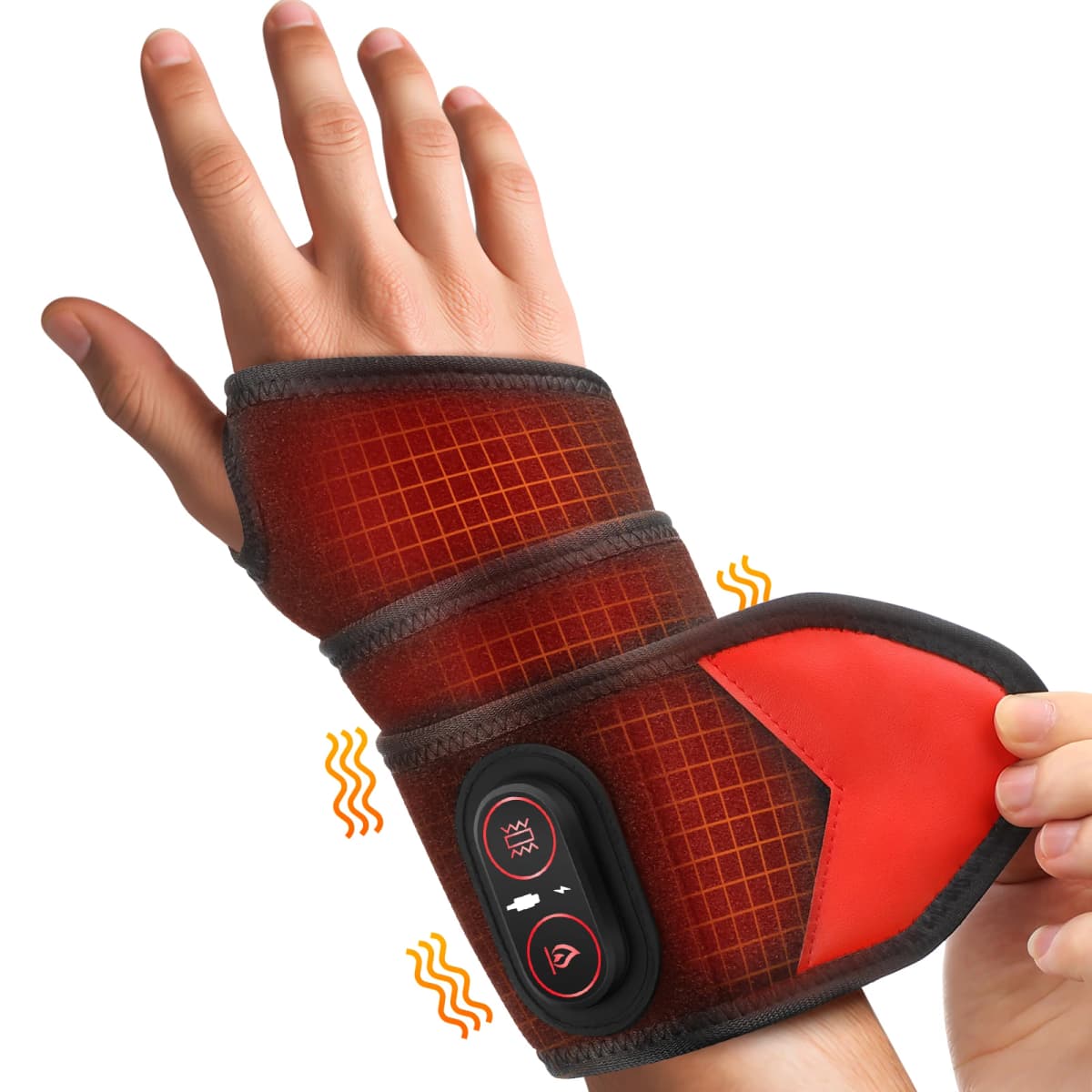 Electric Heating Wrist Guard 3 Levels Hot Compress Massage Wrist Brace Ankle Wrap Hand Foot Protector Rechargeable Wristband
