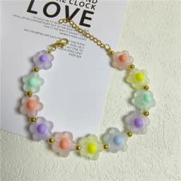 Colorful Pearl Dog Necklace Collar Fashion Jeweled Puppy Cat Collar Candy Color Dog Choker Pet Accessories Supplies