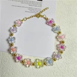 Colorful Pearl Dog Necklace Collar Fashion Jeweled Puppy Cat Collar Candy Color Dog Choker Pet Accessories Supplies