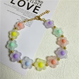 Colorful Pearl Dog Necklace Collar Fashion Jeweled Puppy Cat Collar Candy Color Dog Choker Pet Accessories Supplies