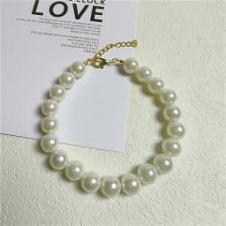 Colorful Pearl Dog Necklace Collar Fashion Jeweled Puppy Cat Collar Candy Color Dog Choker Pet Accessories Supplies