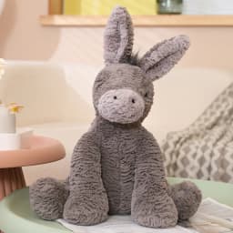 23/40/60CM Cute Burro Peluche Donkey Toys Lovely Grey Fluffy Donkey Plush Dolls Stuffed Soft Farm Animal for Kid Birthday Decor