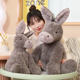 23/40/60CM Cute Burro Peluche Donkey Toys Lovely Grey Fluffy Donkey Plush Dolls Stuffed Soft Farm Animal for Kid Birthday Decor