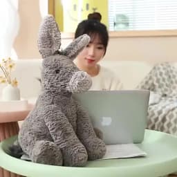 23/40/60CM Cute Burro Peluche Donkey Toys Lovely Grey Fluffy Donkey Plush Dolls Stuffed Soft Farm Animal for Kid Birthday Decor