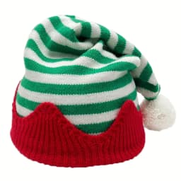 Christmas Knit Hat for Kids Adults Striped Elf Hat Christmas Beanie Hat Winter Cap for Christmas Holiday Party