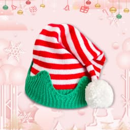 Christmas Knit Hat for Kids Adults Striped Elf Hat Christmas Beanie Hat Winter Cap for Christmas Holiday Party
