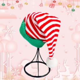 Christmas Knit Hat for Kids Adults Striped Elf Hat Christmas Beanie Hat Winter Cap for Christmas Holiday Party