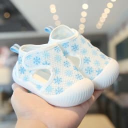 Summer Kids Mesh Breathable Shoes Baby Anti-collision Soft Sole First Walker Unisex Lightweight Velcro Casual Sandals