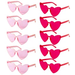 10pcs Bachelorette Party Sunglasses Black White Pink Square Heart Shape Glasses Bride and Groom Photo Glasses Bridal Shower Deco