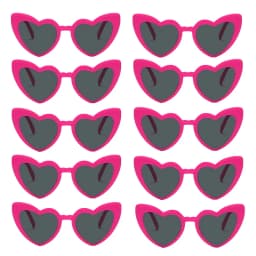 10pcs Bachelorette Party Sunglasses Black White Pink Square Heart Shape Glasses Bride and Groom Photo Glasses Bridal Shower Deco