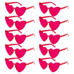 10pcs Bachelorette Party Sunglasses Black White Pink Square Heart Shape Glasses Bride and Groom Photo Glasses Bridal Shower Deco