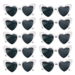 10pcs Bachelorette Party Sunglasses Black White Pink Square Heart Shape Glasses Bride and Groom Photo Glasses Bridal Shower Deco