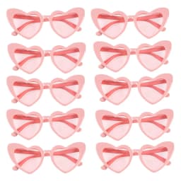 10pcs Bachelorette Party Sunglasses Black White Pink Square Heart Shape Glasses Bride and Groom Photo Glasses Bridal Shower Deco