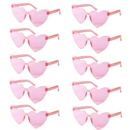 10pcs Bachelorette Party Sunglasses Black White Pink Square Heart Shape Glasses Bride and Groom Photo Glasses Bridal Shower Deco