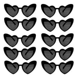 10pcs Bachelorette Party Sunglasses Black White Pink Square Heart Shape Glasses Bride and Groom Photo Glasses Bridal Shower Deco