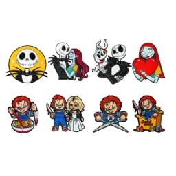 4-12Pcs Horror Movie Skeleton Joker Boys Enamel Pins Cartoon Killer Characters Brooch Fashion Lapel Badge Backpacks Jewelry Gift