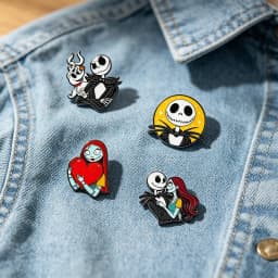 4-12Pcs Horror Movie Skeleton Joker Boys Enamel Pins Cartoon Killer Characters Brooch Fashion Lapel Badge Backpacks Jewelry Gift