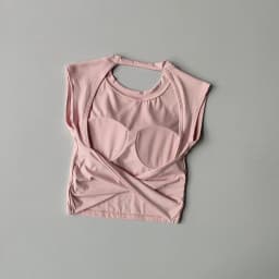 Women's Low-Intensity Yoga Fitness Vest Backless Short Sports T-Shirt Sexy Fixed Cup Waist Slimming Top Short Sleeved