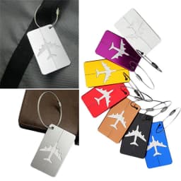 Fashion Metal Travel Luggage Tags Baggage Name Tags Suitcase Address Label Holder Aluminium Alloy Luggage Tag Travel Accessories