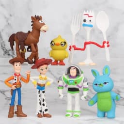 Toy Story 5 Action Figures Toys Woody Buzz Lightyear Jessie Lilypad Dolls Cake Toppers Desktop Ornaments Birthday Christmas Gift