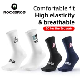 ROCKBROS Socks Men Women High Elasticity Breathable Running Cycling Socks Outdoor Climbing Hiking High Quality Socks 4 pair