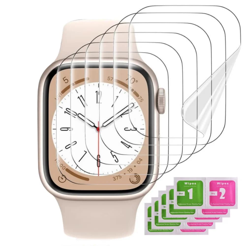 5PCS Hydrogel Film for Apple Watch Ultra 4 3 2 49mm 7 8 9 41 45 S10 12 11 42 46 Screen Protector For Apple Watch 6 SE 40 44 38