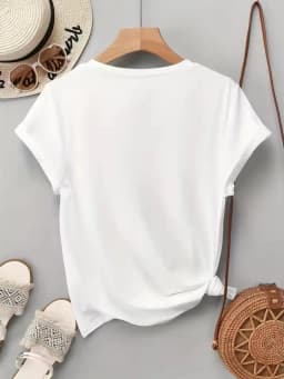 Fashion Graphic T Shirt Paris Print Women T-shirt Girl Short Sleeve Crew Neck Casual Top for Summer Spring Women's Clothing