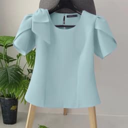 Women Blouse ZANZEA Elegant Office Lady Summer Short Puff Sleeve Bow Fashion Shirts 2025 Casual Solid Color Tops Tunic Blusas