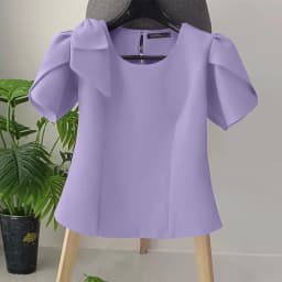 Women Blouse ZANZEA Elegant Office Lady Summer Short Puff Sleeve Bow Fashion Shirts 2025 Casual Solid Color Tops Tunic Blusas