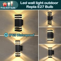 CHUANGYANG Replace E27 Bulb Led Wall Light Outdoor IP65 Waterproof Porch Light Indoor Wall Lamp Decoration For Hallway Bedroom