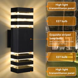 Outdoor Wall Light E27 LED Bulb Wall Light IP65 Waterproof Decor for Stairs Facade Lights Fixture Home Decor Lamp Wall Lighting