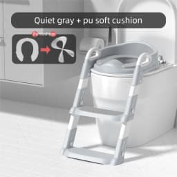 New Kids Step Toilet, Baby Potty Training Seat for Boys & Girls, Foldable Foot Stool, Toilet Seat Ring, Step-Up Toileting Assist