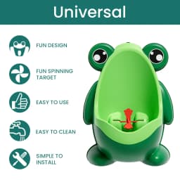 Cute Frog Standing Potty Training Urinal for Boys Toilet with Funny Aiming Target