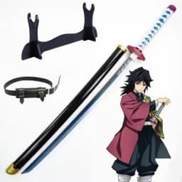 40inch Demon Slayer Kokushibo Katana Kimetsu No Yaiba Anime Cosplay Sword Ninja Knife Real Size Japanese Katana Samurai Sabre