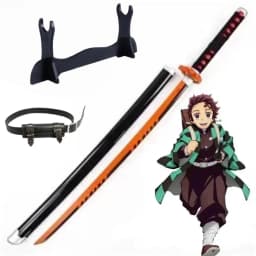 40inch Demon Slayer Kokushibo Katana Kimetsu No Yaiba Anime Cosplay Sword Ninja Knife Real Size Japanese Katana Samurai Sabre