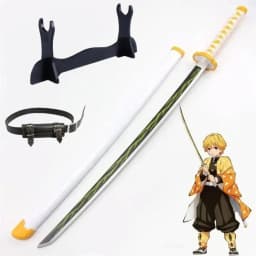 40inch Demon Slayer Kokushibo Katana Kimetsu No Yaiba Anime Cosplay Sword Ninja Knife Real Size Japanese Katana Samurai Sabre