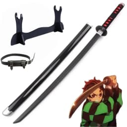 40inch Demon Slayer Kokushibo Katana Kimetsu No Yaiba Anime Cosplay Sword Ninja Knife Real Size Japanese Katana Samurai Sabre