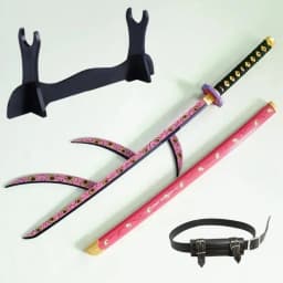 40inch Demon Slayer Kokushibo Katana Kimetsu No Yaiba Anime Cosplay Sword Ninja Knife Real Size Japanese Katana Samurai Sabre