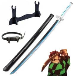 40inch Demon Slayer Kokushibo Katana Kimetsu No Yaiba Anime Cosplay Sword Ninja Knife Real Size Japanese Katana Samurai Sabre