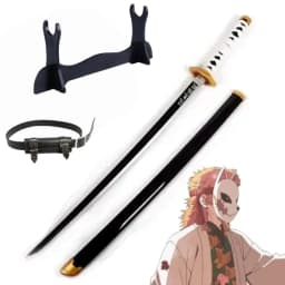 40inch Demon Slayer Kokushibo Katana Kimetsu No Yaiba Anime Cosplay Sword Ninja Knife Real Size Japanese Katana Samurai Sabre