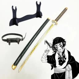 40inch Demon Slayer Kokushibo Katana Kimetsu No Yaiba Anime Cosplay Sword Ninja Knife Real Size Japanese Katana Samurai Sabre
