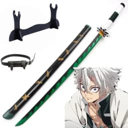 40inch Demon Slayer Kokushibo Katana Kimetsu No Yaiba Anime Cosplay Sword Ninja Knife Real Size Japanese Katana Samurai Sabre