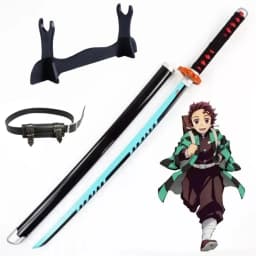 40inch Demon Slayer Kokushibo Katana Kimetsu No Yaiba Anime Cosplay Sword Ninja Knife Real Size Japanese Katana Samurai Sabre