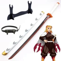 40inch Demon Slayer Kokushibo Katana Kimetsu No Yaiba Anime Cosplay Sword Ninja Knife Real Size Japanese Katana Samurai Sabre