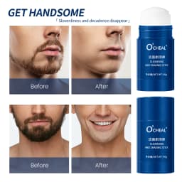 Ocheal 40g Facial Cleansing Gel Shaving Stick Men's Facial Hair Smooth Shaving Gel Cleaning Face Cleaning Care Cream Portable