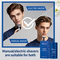 Ocheal 40g Facial Cleansing Gel Shaving Stick Men's Facial Hair Smooth Shaving Gel Cleaning Face Cleaning Care Cream Portable