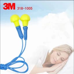 5pairs Original 3M 318-1005 Space Foam Soft Corded Ear Plugs Anti-noise Sleeping Reduction Norope Earplugs Protective Earmuffs