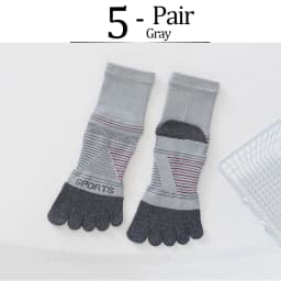 5 Pairs Men's Sports Five Finger Socks Colorful Compression Quick-Drying Sweat-Absorbing Fitness Cycling Hiking Split Toe Socks